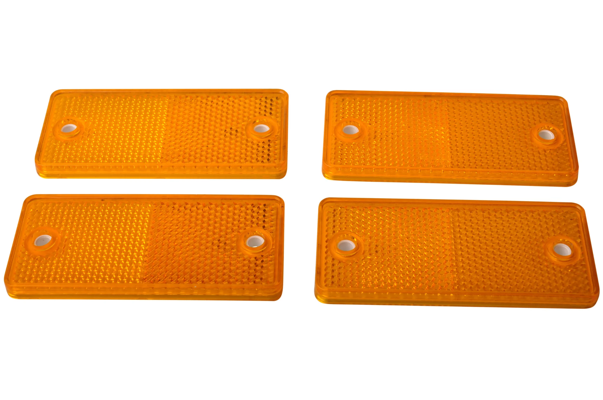Orange/gelber Reflektor 90x40 mm - Schraublöcher - 4 Stück - Image 3