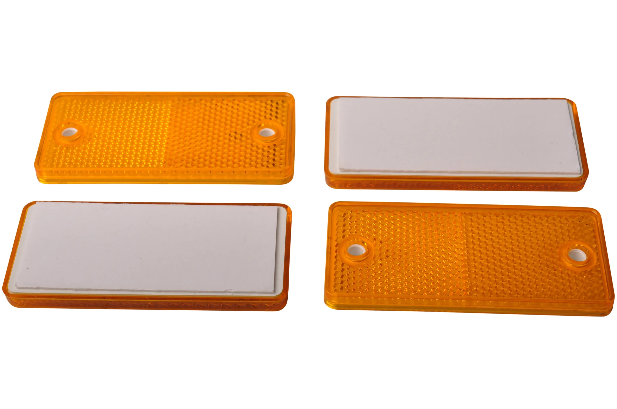 Orange/gelber Reflektor 90x40 mm - Schraublöcher - 4 Stück - Image 4