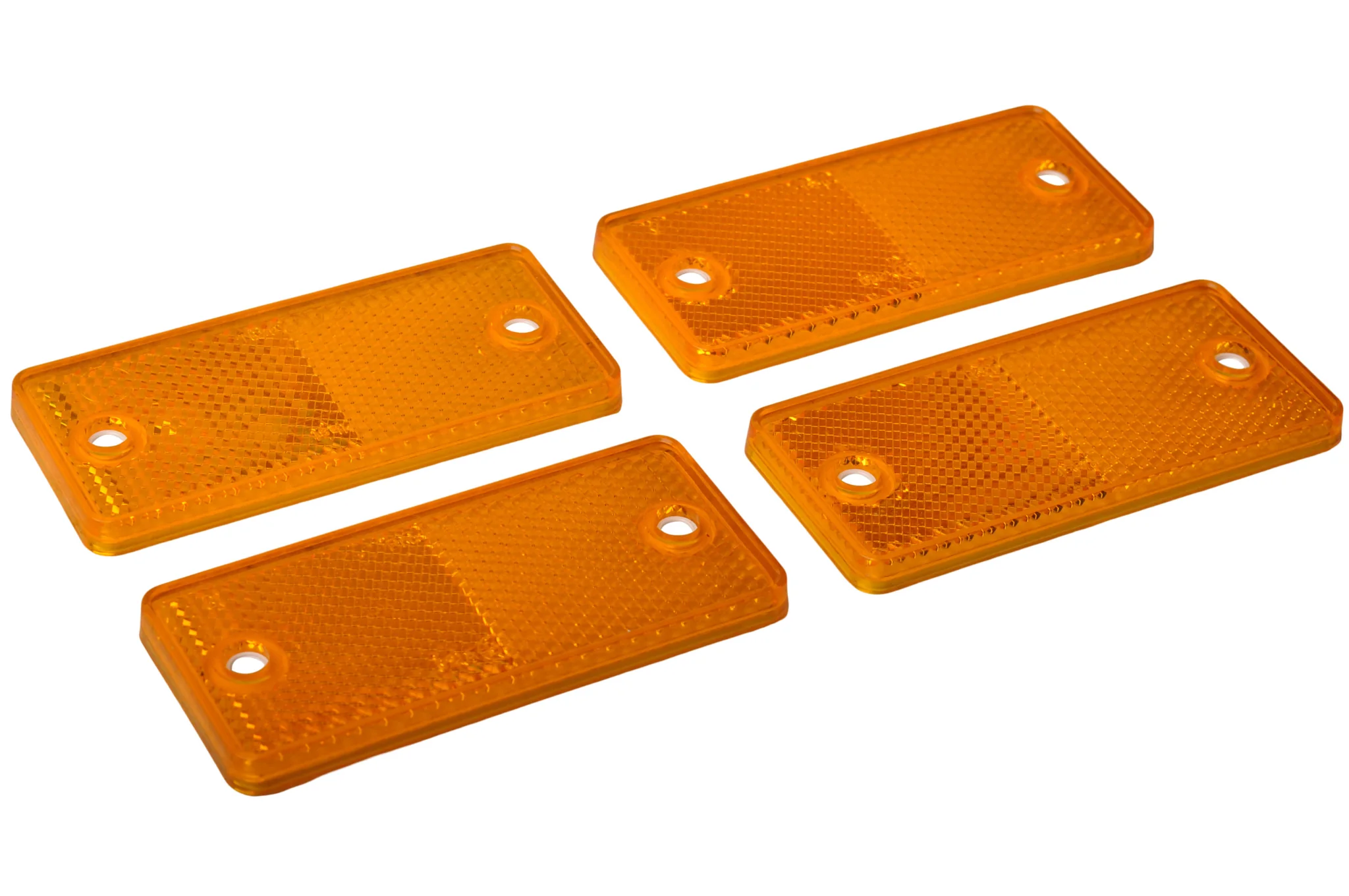 Orange/gelber Reflektor 90x40 mm - Schraublöcher - 4 Stück - Image 5