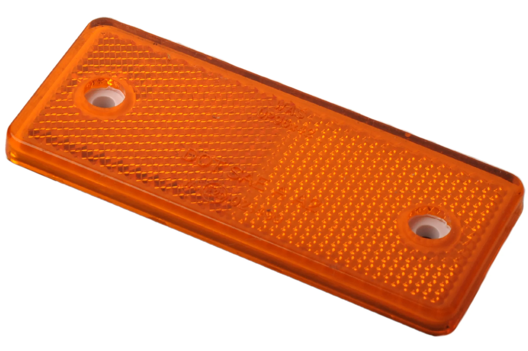 Orange/gelber Reflektor 96x42 mm - selbstklebend & anschraubbar -  4 Stück - Image 5