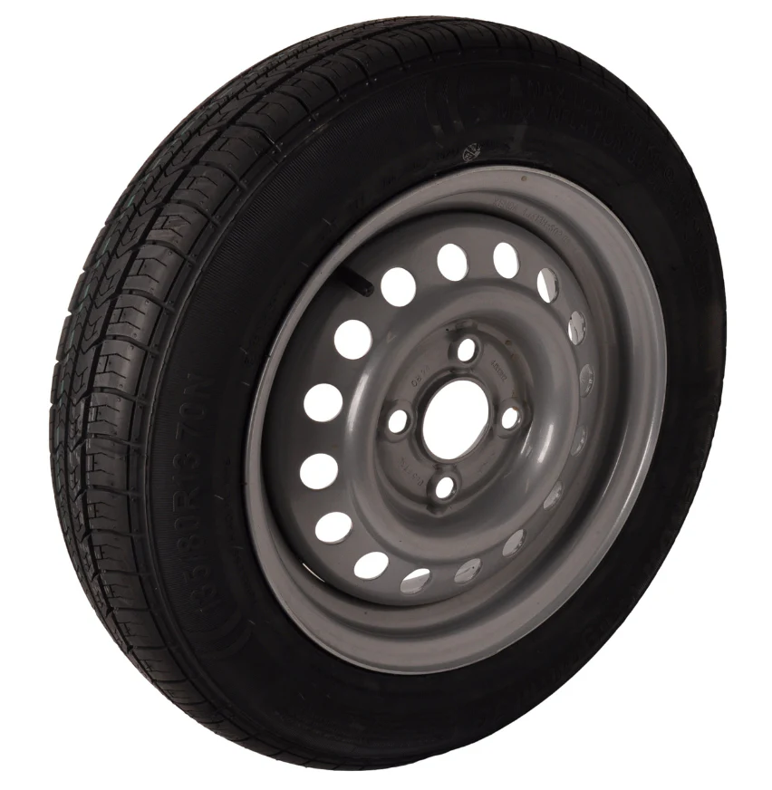 Komplettrad Anhänger - 135/80R13 - Lochkreis: 4x100 - Tragfähigkeit: 335 kg - Nabendurchmesser: 57 mm - Image 2