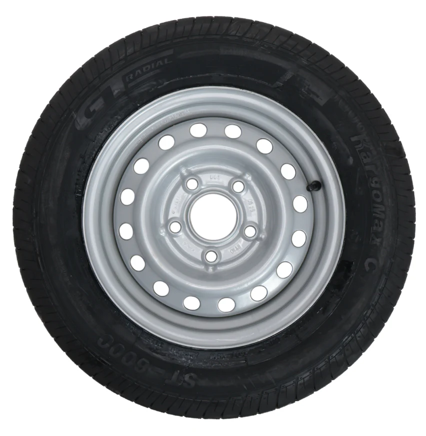 Komplettrad Anhänger - 155R13C - Lochkreis: 5x112 -Tragfähigkeit: 615 kg - Nabendurchmesser: 67 mm