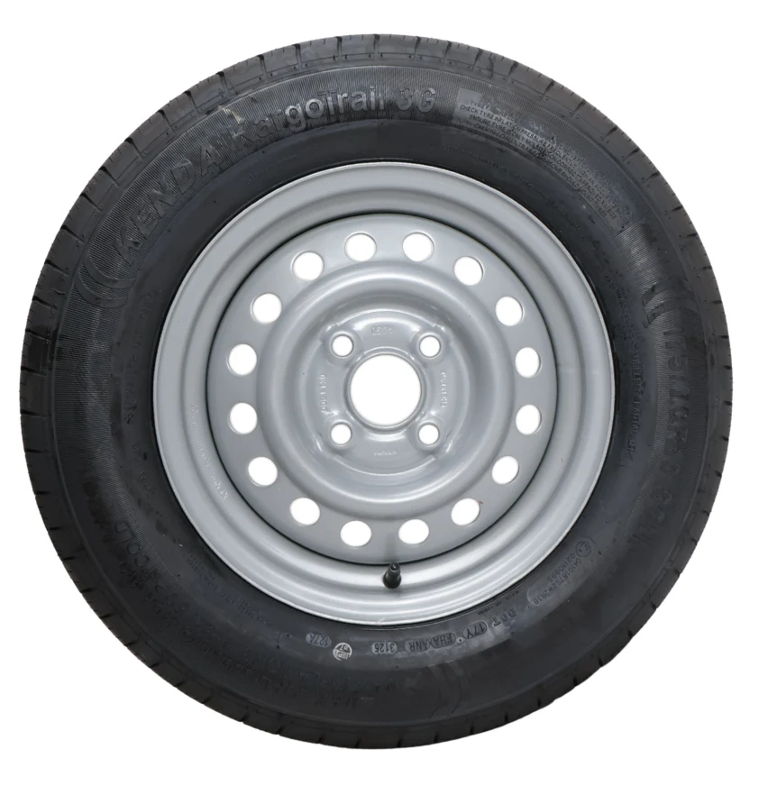 Komplettrad Anhänger - 175/70R13 - Lochkreis: 4x100 - Tragfähigkeit: 530 kg -Nabendurchmesser: 57 mm