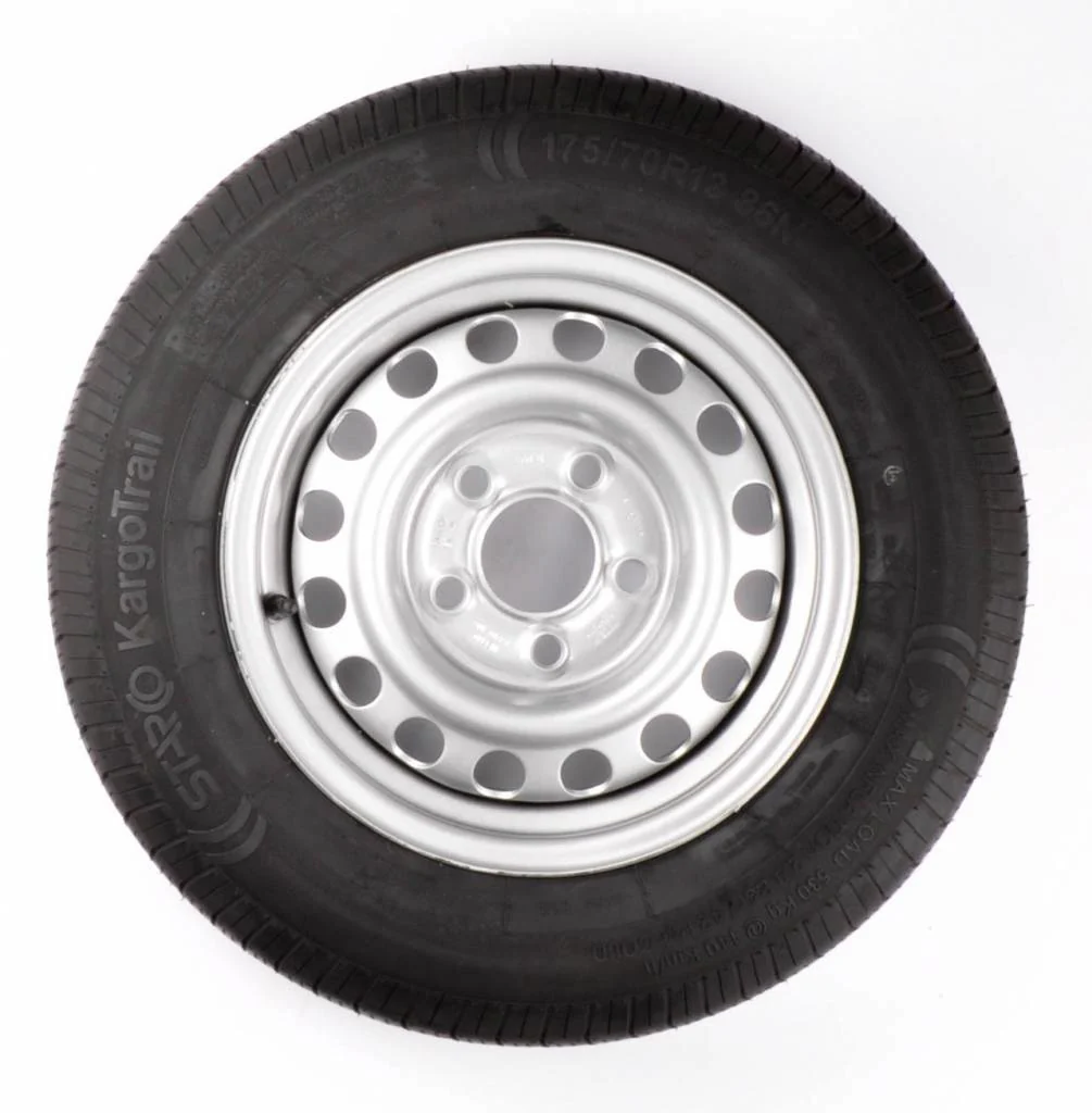 Komplettrad Anhänger - 175/70R13 - Lochkreis: 5x112 - Tragfähigkeit: 530 kg - Nabendurchmesser: 67 mm