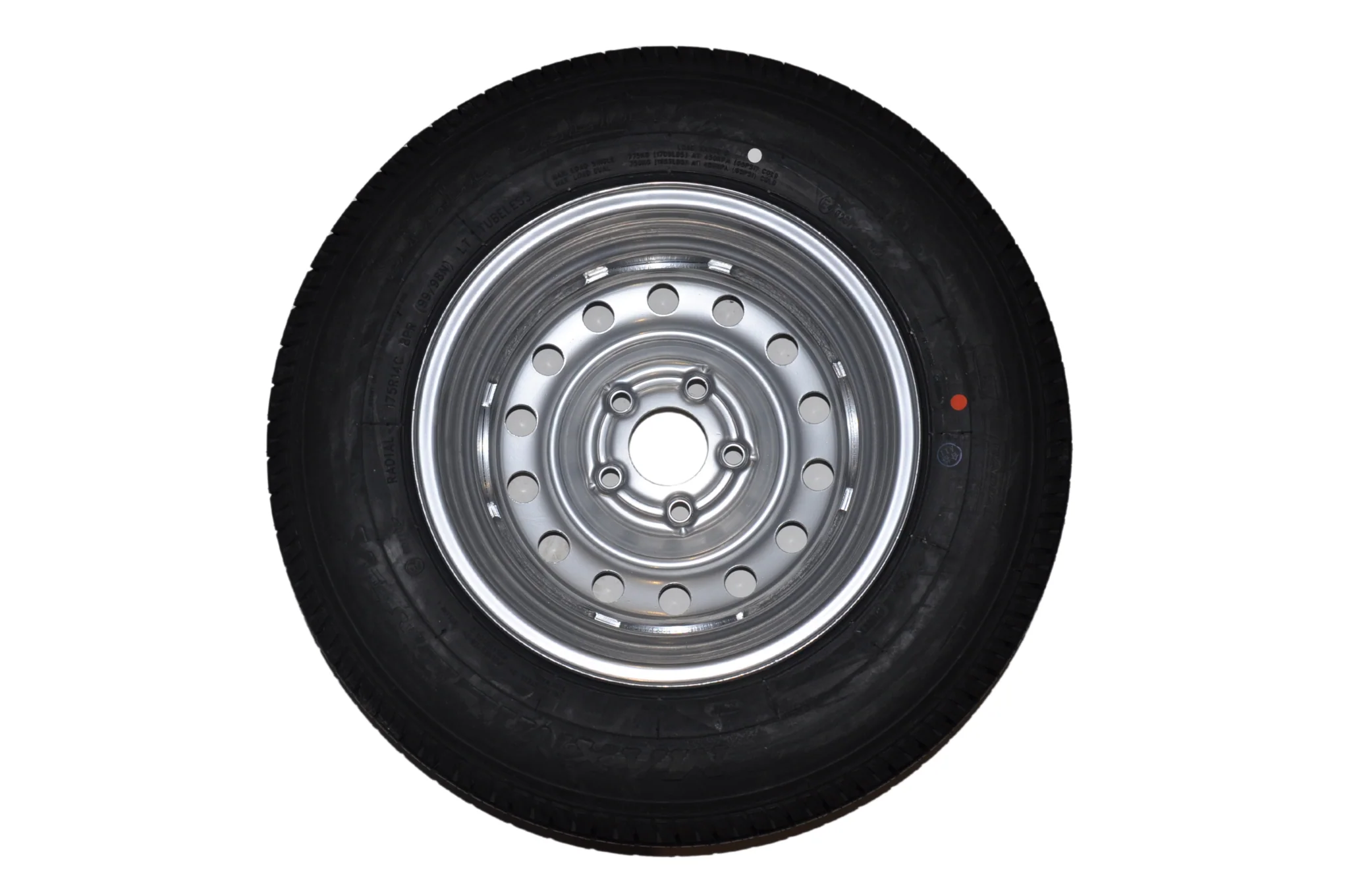 Komplettrad Anhänger - 175R14C - Lochkreis: 5x112 - Tragfähigkeit: 775 kg - Nabendurchmesser: 67 mm