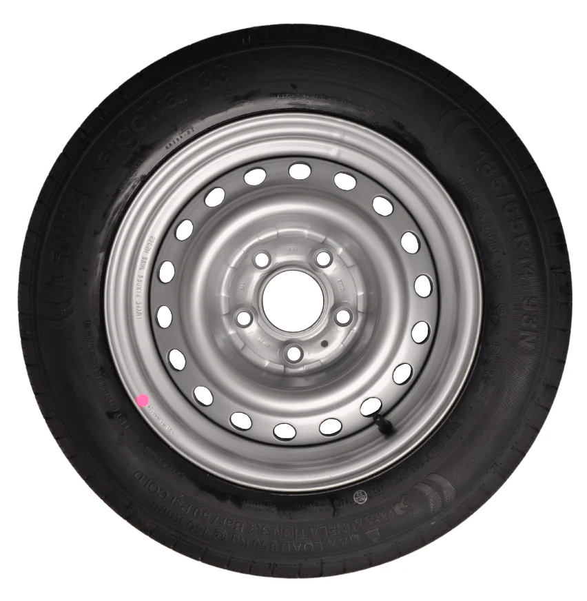 Komplettrad Anhänger - 185/65R14 - Lochkreis: 5x112 - Tragfähigkeit: 650 kg - Nabendurchmesser: 67 mm