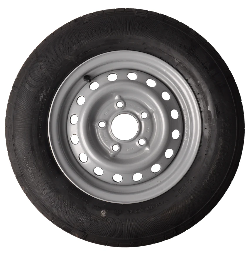 Komplettrad Anhänger - 185/70R13 - Lochkreis: 5x112 - Tragfähigkeit: 650 kg - Nabendurchmesser: 67 mm