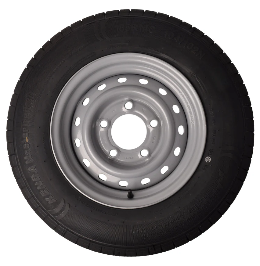 Komplettrad Anhänger - 185R14C - Lochkreis: 5x140 - Tragfähigkeit: 900 kg - Nabendurchmesser: 94 mm