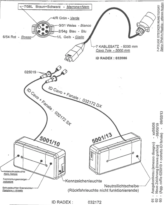 Beleuchtungsset - Radex 5001 - 5 Meter Hauptkabel - 7-polig - Plug & Play - Image 7