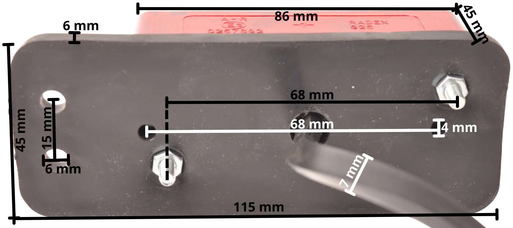Radex 925/1 - rot/weiße Begrenzungsleuchte - Steckeranschluss - Image 6