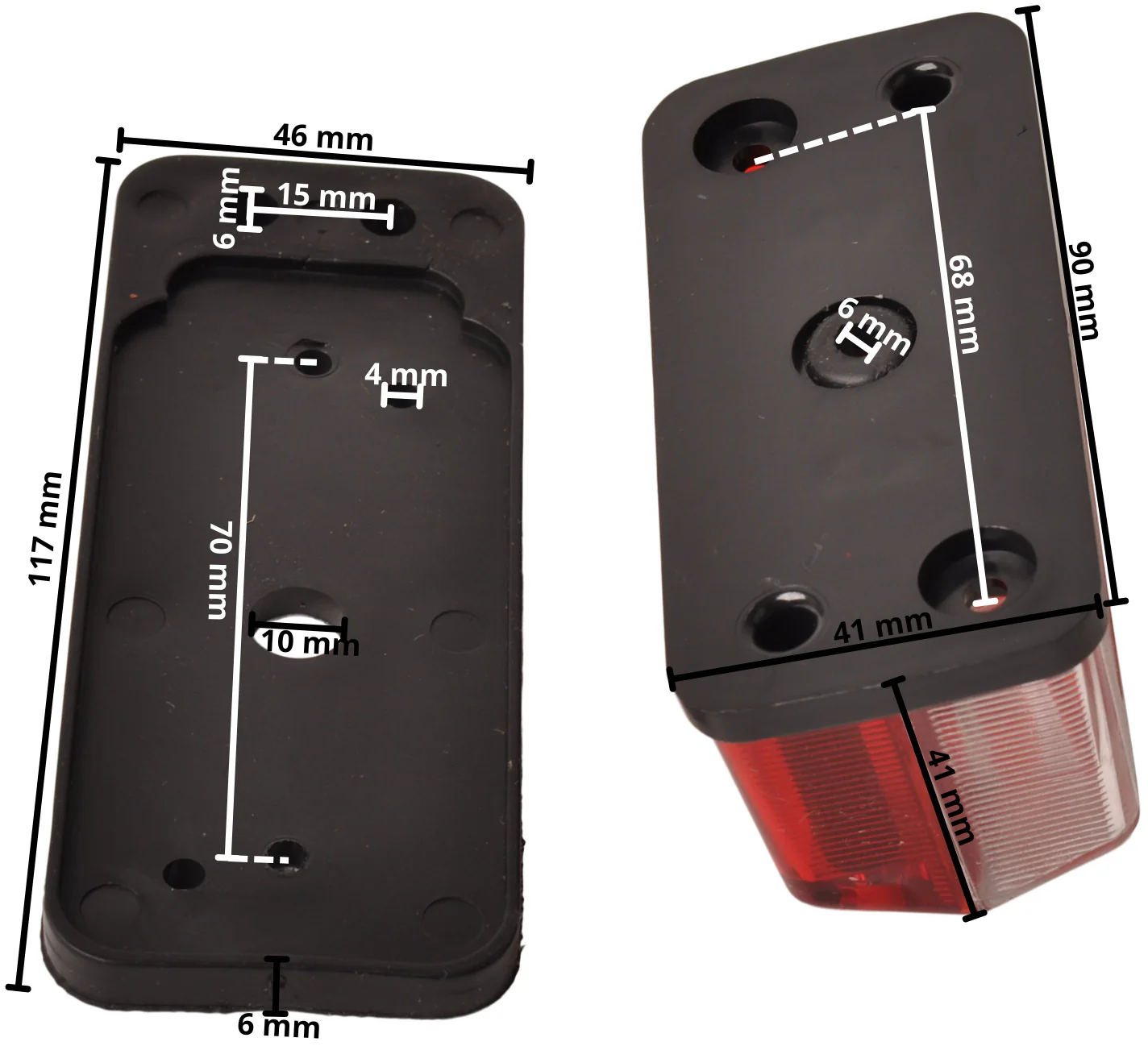 Radex Positionsleuchte 925 Rot/Weiß mit Halterung - Image 7