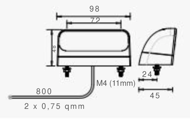 Regpoint 2 Kennzeichenbeleuchtung LED - 80 cm DC Kabel - Image 7