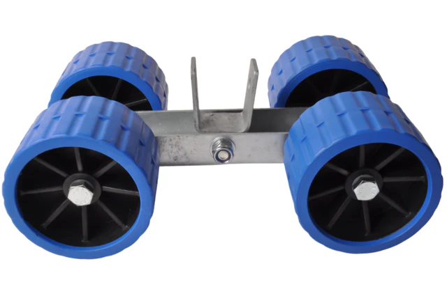 Rollensatz auf Kippblock 30 mm - 4 Kielrollen - blau - Image 4