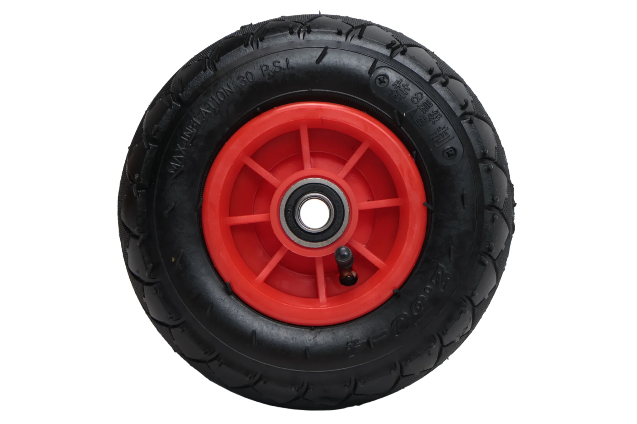 Sackkarrenrad - 2.50-4 - Luftreifen und Kunststofffelge - maximale Belastung 100 kg - Achsloch/Nabendurchmesser: 16 mm - inklusive Kugellager - Image 3
