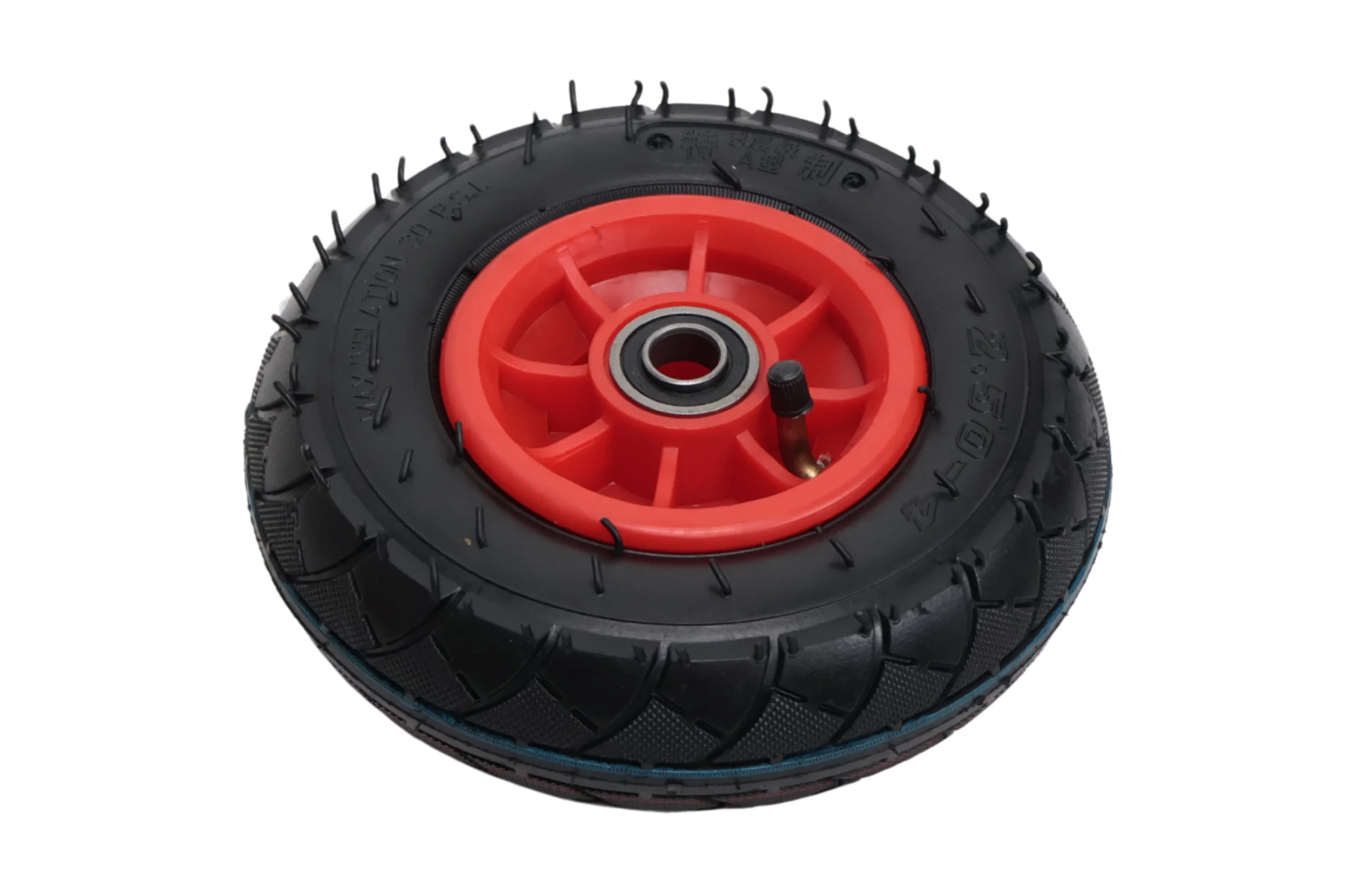 Sackkarrenrad - 2.50-4 - Luftreifen und Kunststofffelge - maximale Belastung 100 kg - Achsloch/Nabendurchmesser: 16 mm - inklusive Kugellager - Image 5