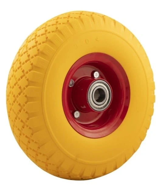 Sackkarrenrad - 3.00-4 - pannensicher Vollgummireifen und Stahlfelge - maximale Tragfähigkeit: 100 kg - Achsloch-/ Nabendurchmesser: 20 mm - inklusive Kugellager
