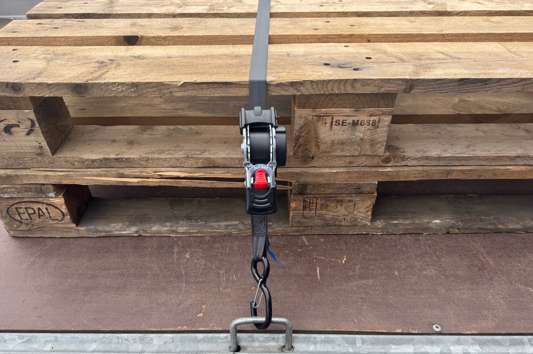 2 Stück Spanngurte automatisch - 300x2,5 cm - Bruchlast 600 kg - inkl. S-Haken und Sicherungsfeder - Image 2