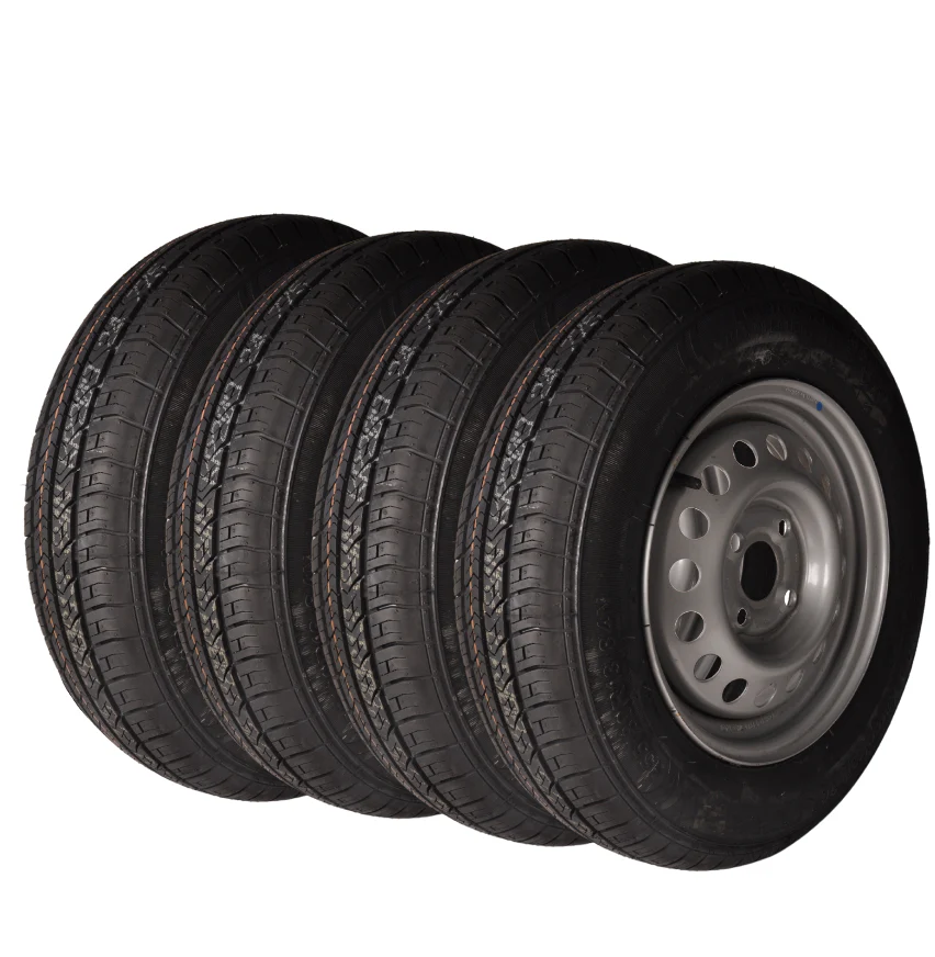 Satz mit 4 Kompletträder - 155/80R13 - Lochkreis: 4x100 - Tragfähigkeit: 500 kg - Nabendurchmesser: 57 mm - Image 3