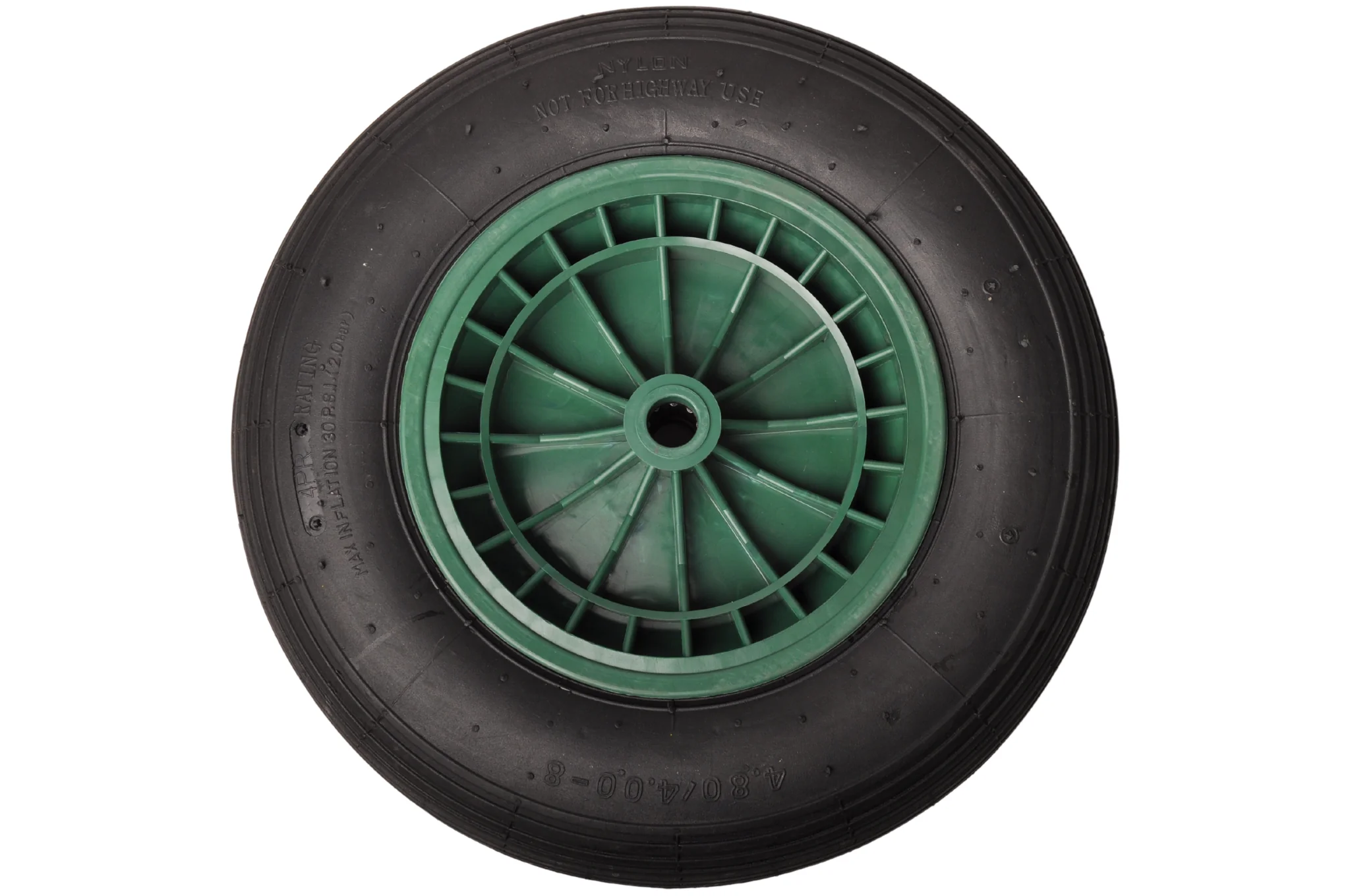 Schubkarrenrad - 4.00-8 - Luftbereifung und Kunststoff-Felge - Tragfähigkeit: 150 kg - Achsloch/Nabendurchmesser: 20 mm - inkl. Rollenlager - Image 3