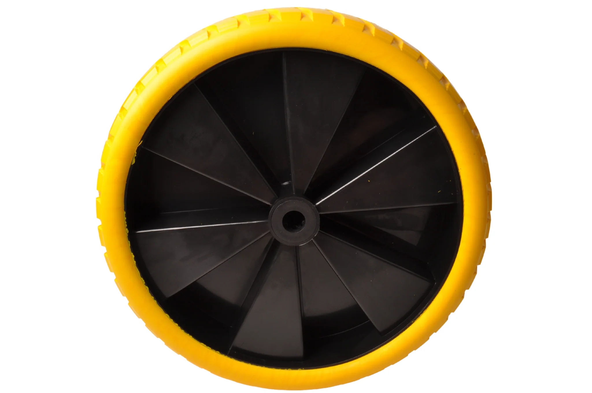 Schubkarrenrad - 4.00-8 - pannensicher Vollgummireifen und schwarzer Kunststoff-Felge - Tragfähigkeit: 150 kg - Achsloch/ Nabendurchmesser: 20 mm - Image 3