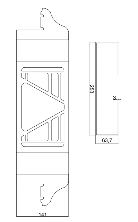 Schutzgitter Multiled 4 - 253x141x63,7 mm - mit freiem Dreieck - Edelstahlmaterial - Image 6
