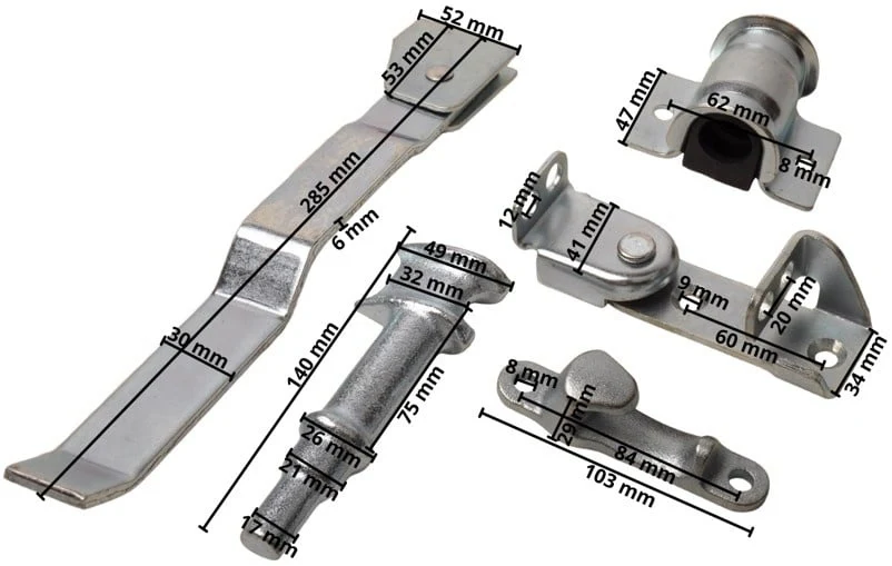 Verzinktes Stangenschloss - rechts - für Ø22 mm Stange - Image 10