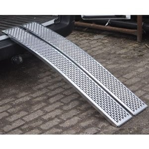 Set gebogene Auffahrrampe - Aluminium - 400 kg (150x20 cm) - Image 5