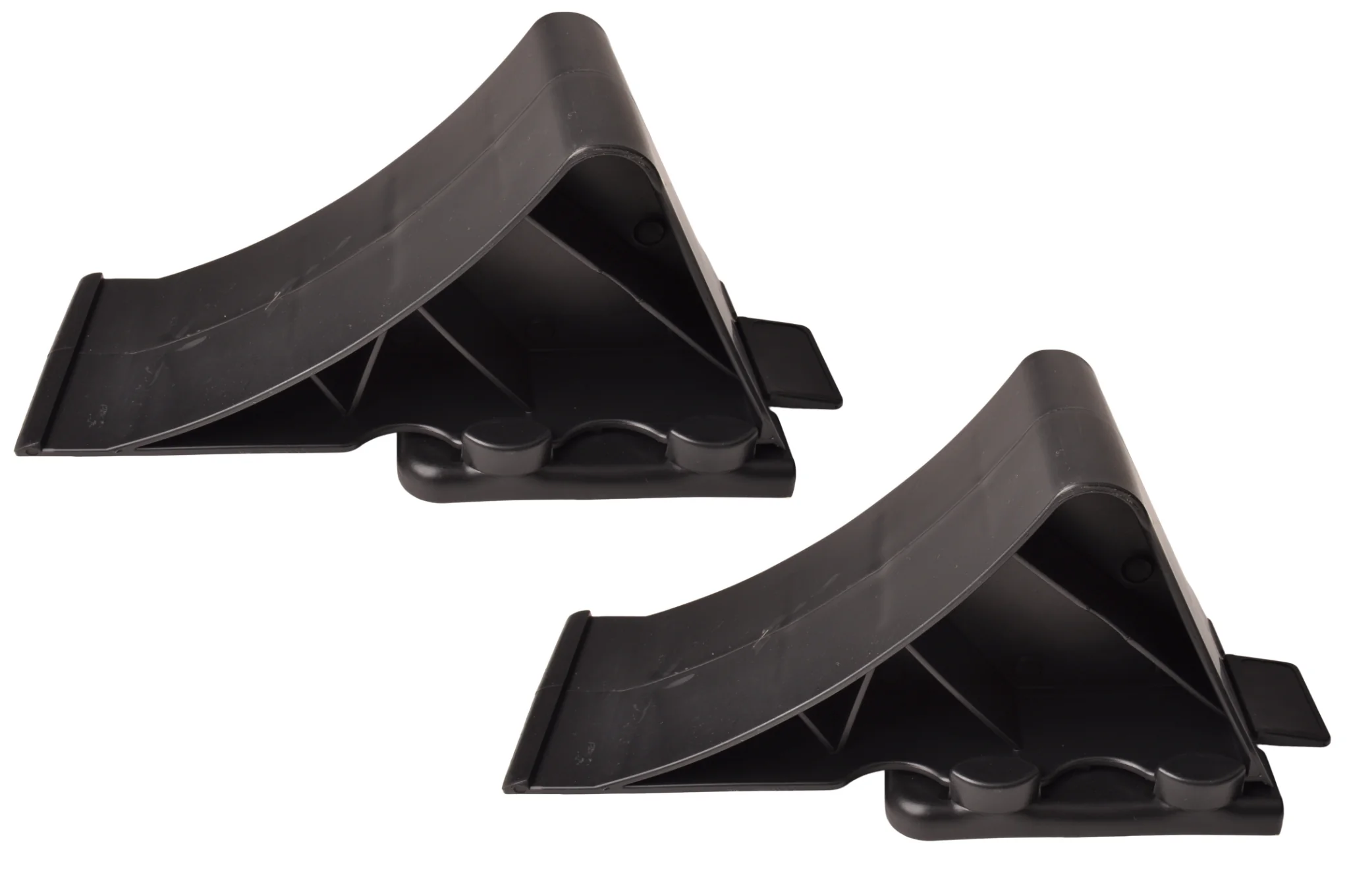Set mit zwei Kunststoff-Unterlegkeilen (schwarz)