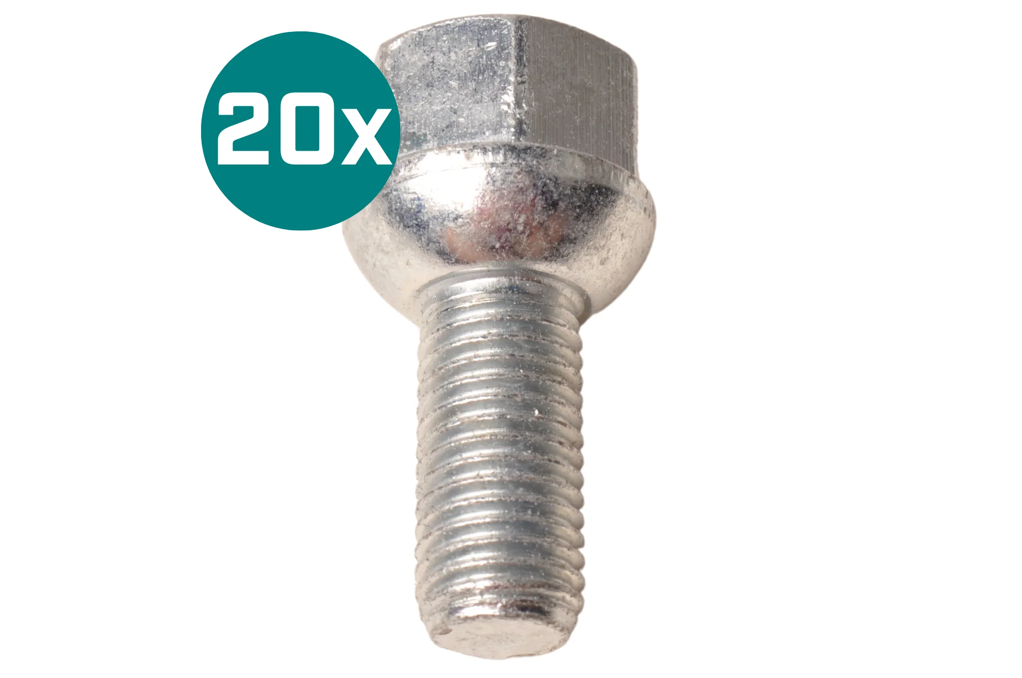 Set von 20 Stück - Radschraube - Kugelbund - M12x1,5