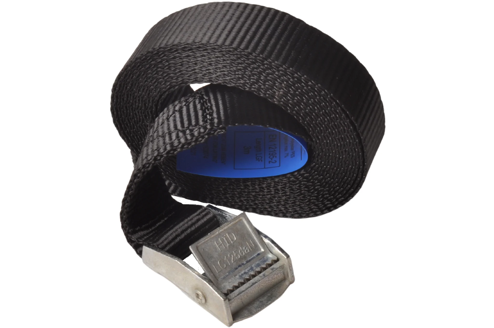 4 Stück Spanngurte - 300x2,5 cm - schwarz - Bruchlast 250 kg - Image 4