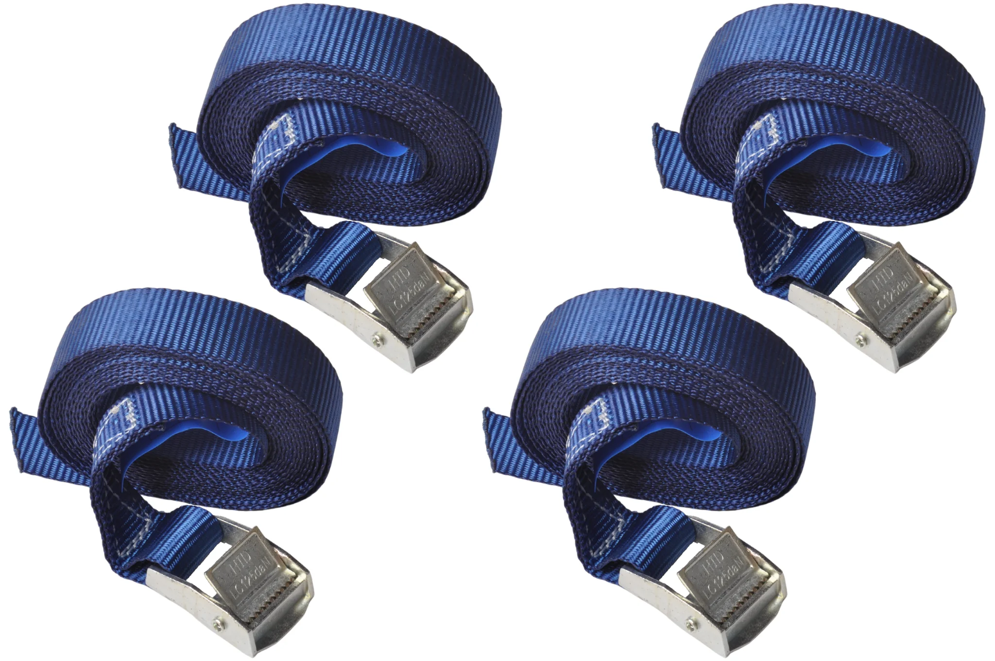 4 Stück Spanngurte - 300x2,5 cm - blau - Bruchlast 250 kg - Image 3