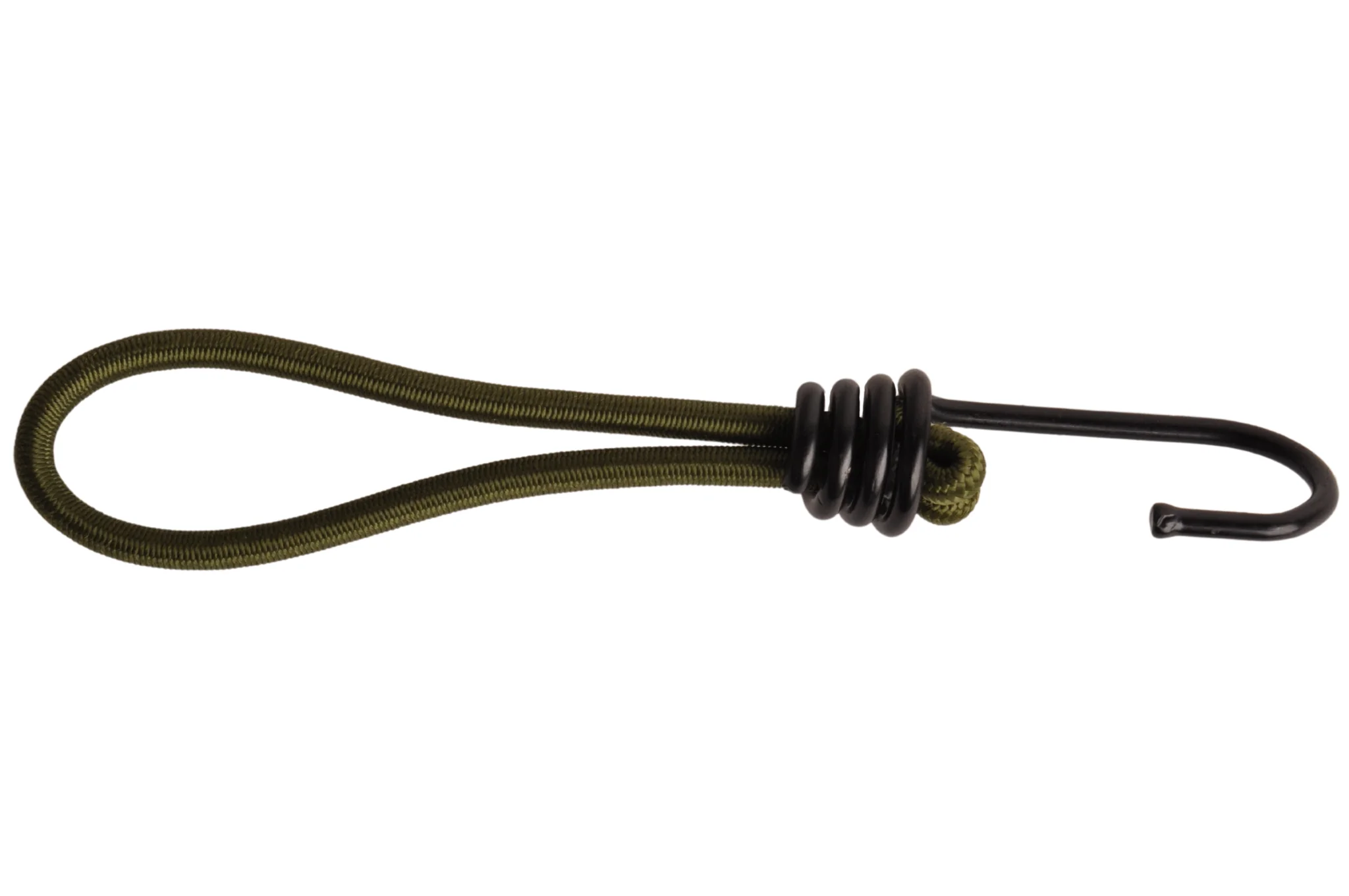 Spanngummis mit Haken - 15 cm - dunkelgrün mit schwarzem Haken - Image 5