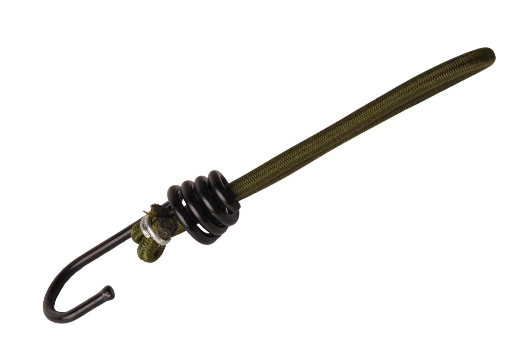 Spanngummis mit Haken - 15 cm - dunkelgrün mit schwarzem Haken - Image 6