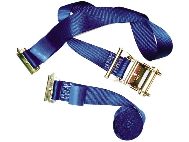 Spanngurt - 400x5 cm - blau - Brechlast 500 kg - 2-teilig - inkl. Ratsche und Sicherungsring - Image 3