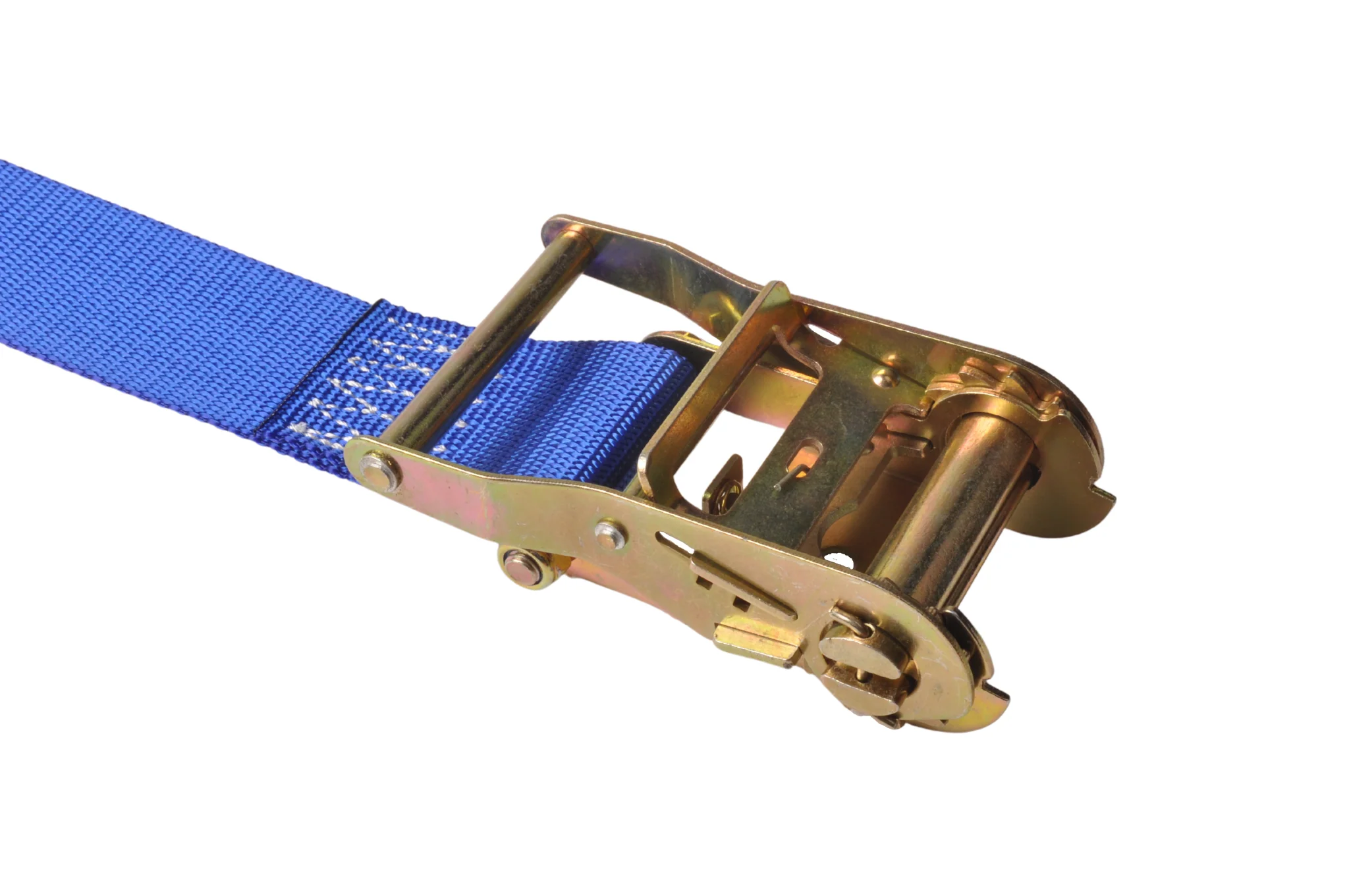 Spanngurt - 400x5 cm - blau - Brechlast 500 kg - 2-teilig - inkl. Ratsche und Sicherungsring - Image 6