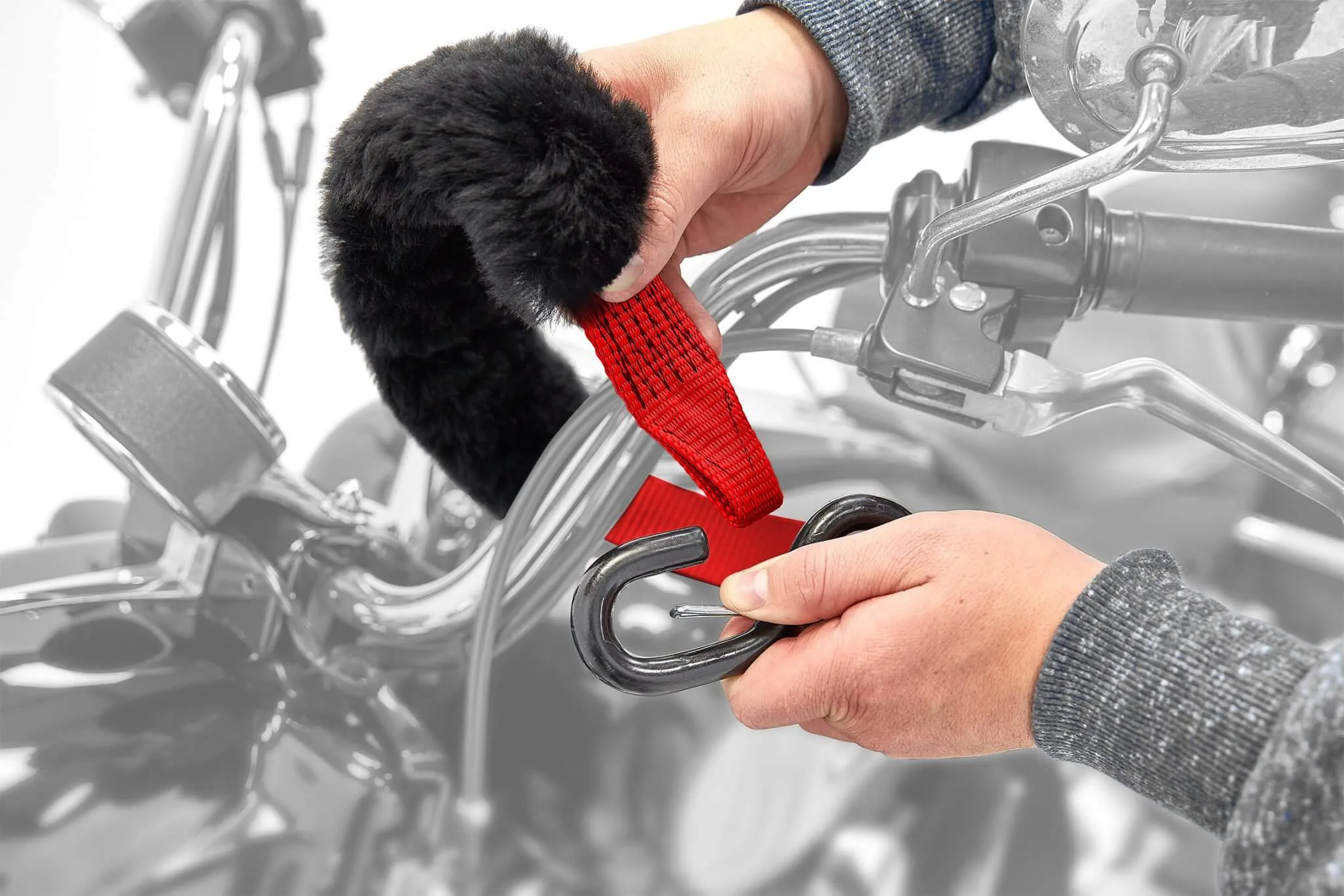 Acebikes Spanngurtset Deluxe Duo - 900 daN - 197x3,5 cm - Spanngurte für Motorradlenker - Image 9