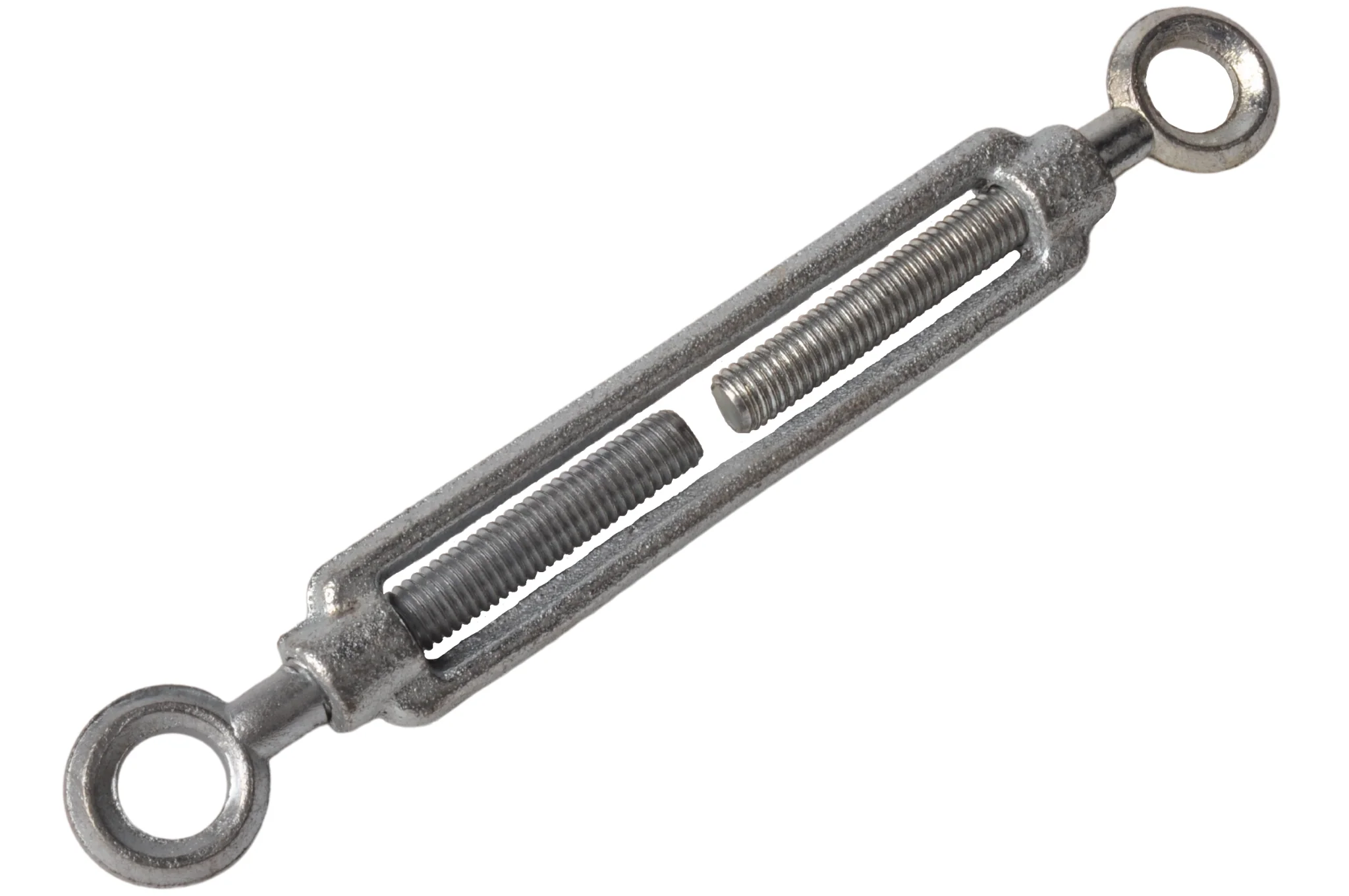 Spannschloss aus verzinktem Stahl mit Stahldraht M8 - ausgedreht 230 mm - eingedreht 150 mm