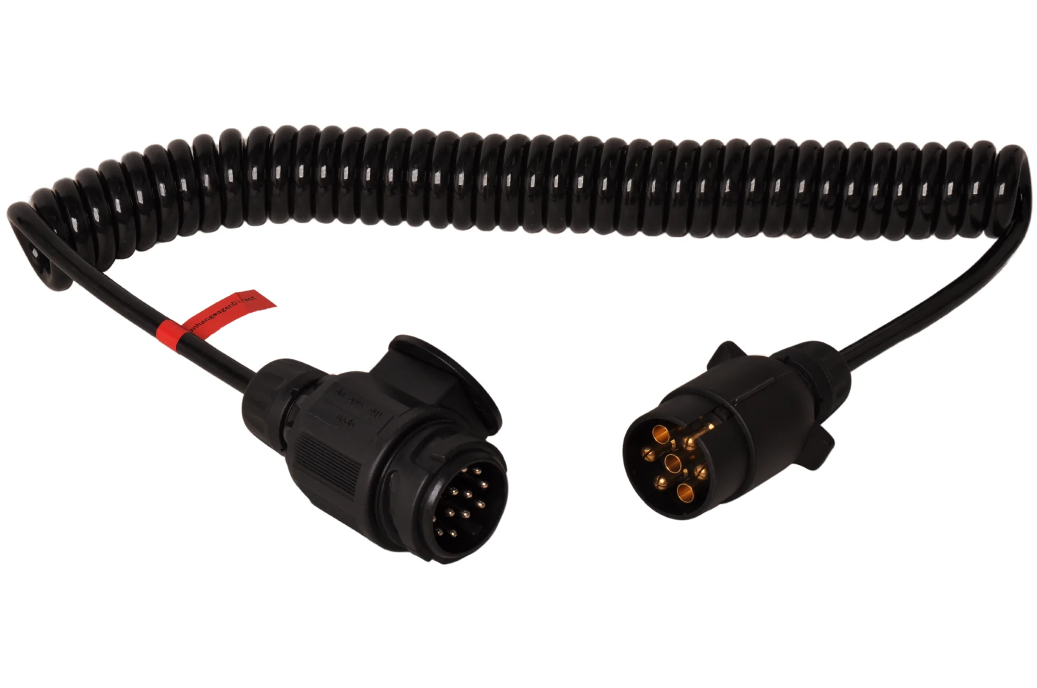 Adapter Spiralkabel 7-adrig mit 13-poligem Stecker & 7-poligem Stecker - 90 bis 250 cm