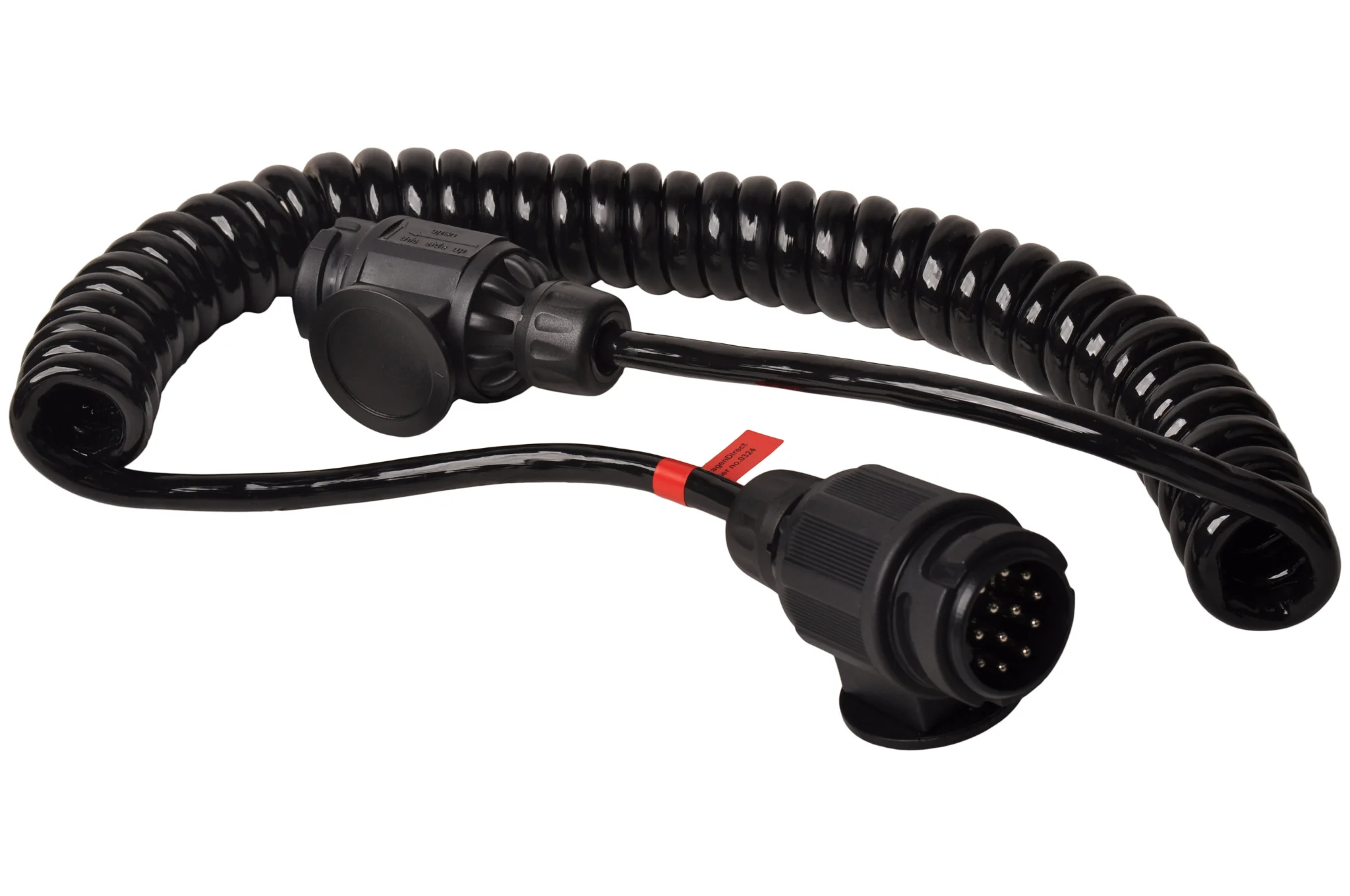 Premium-Spiralkabel 13-adrig mit 2x 13-poligem Stecker - 90 bis 250 cm