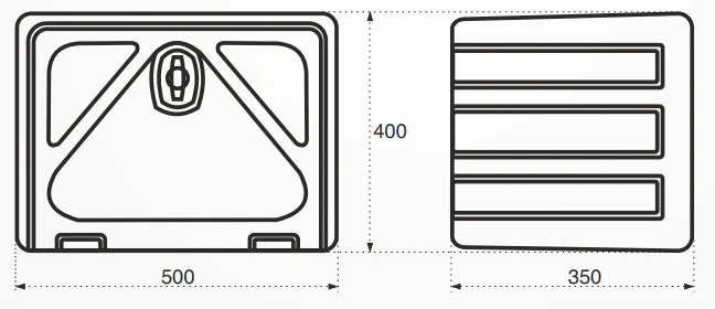 Stabilo box 500 - Unterbau Deichselbox- 500x400x350 mm - Image 7