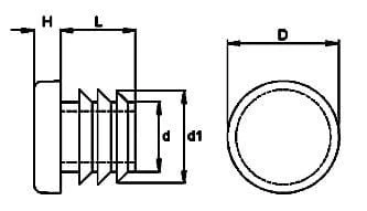 Steckbare Kappe rund 25 mm - 10 Stück - Image 8