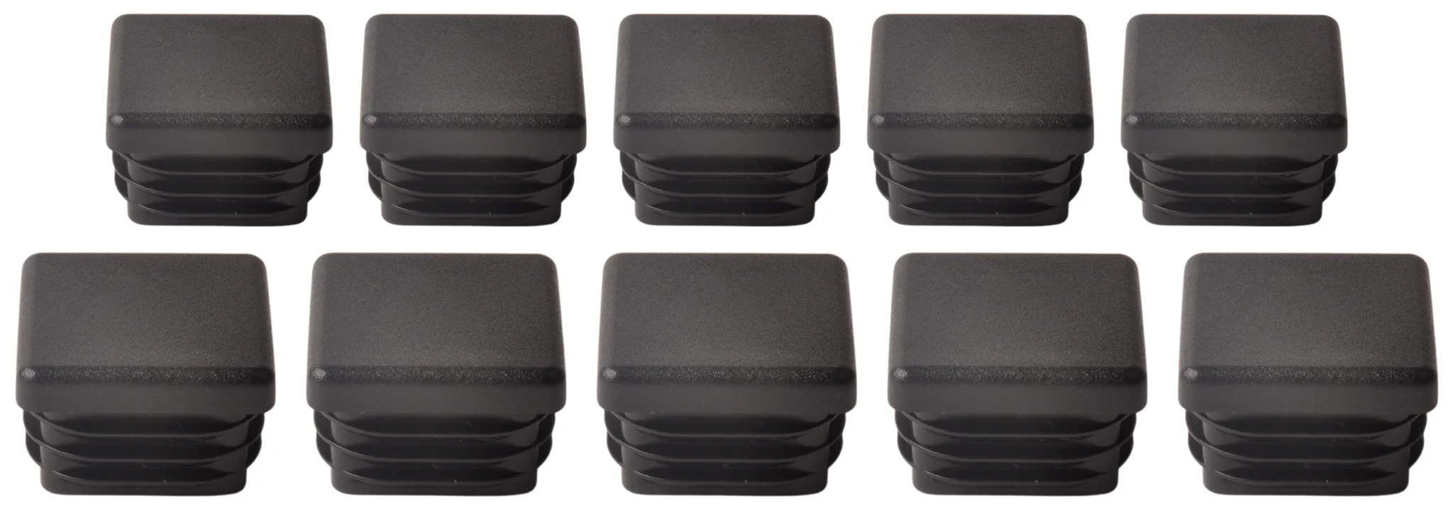 Steckbare Kappe viereckig 30x30 mm - 10 Stück