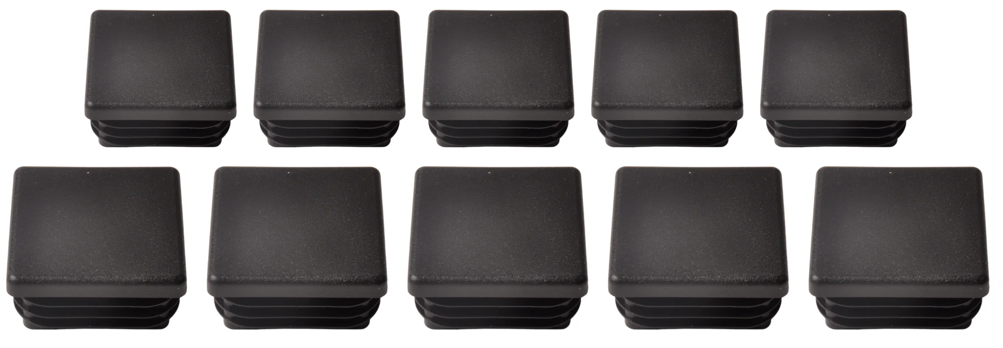 Steckbare Kappe viereckig 40x40 mm - 10 Stück