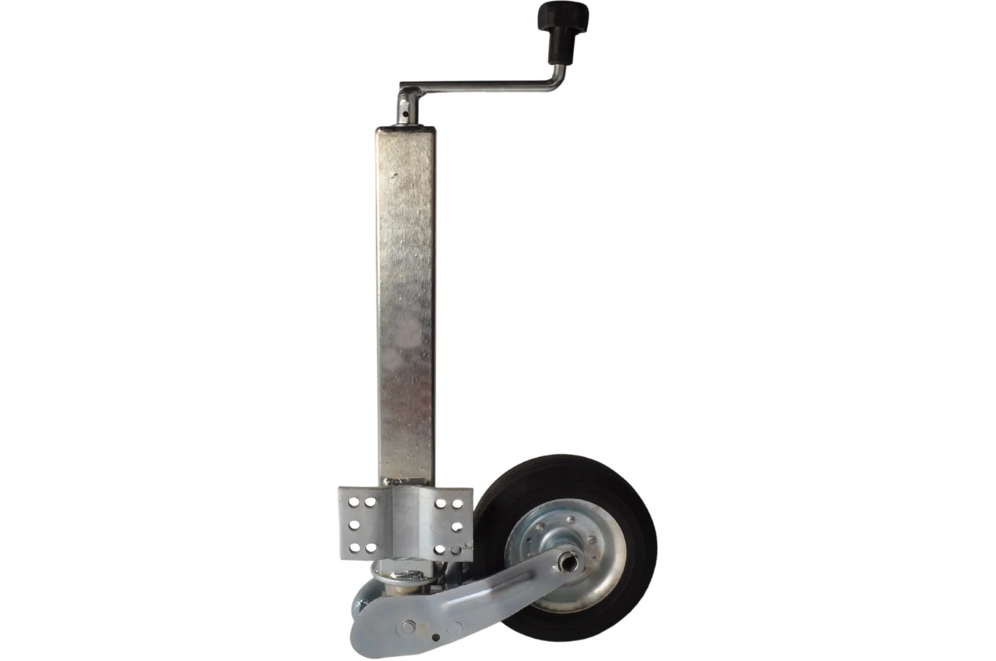 Klappbares Stützrad - Quadrat 60 mm - Tragfähigkeit: 250 kg - große Montageplatte