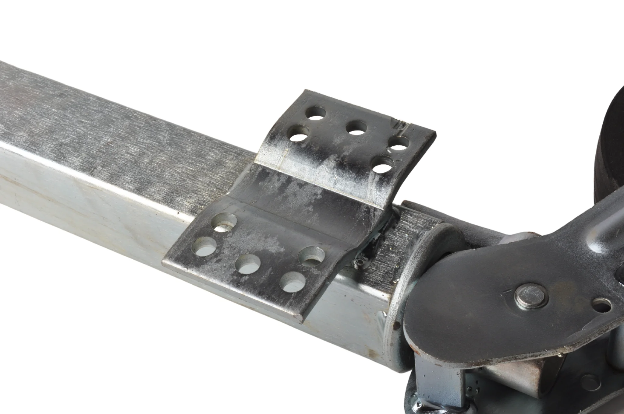 Klappbares Stützrad - Quadrat 60 mm - Tragfähigkeit: 250 kg - große Montageplatte - Image 6