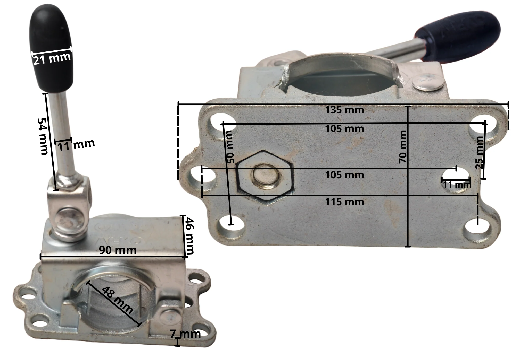 Klemmhalter für Stützrad - 48mm - 300 kg - Image 7
