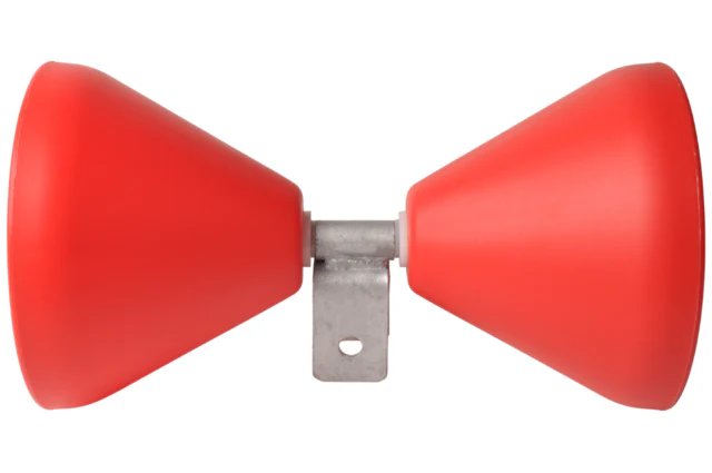 Trompetenrollensatz für Beiboote - rot - Kunststoff 320 mm