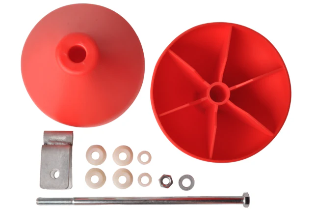 Trompetenrollensatz für Beiboote - rot - Kunststoff 320 mm - Image 4
