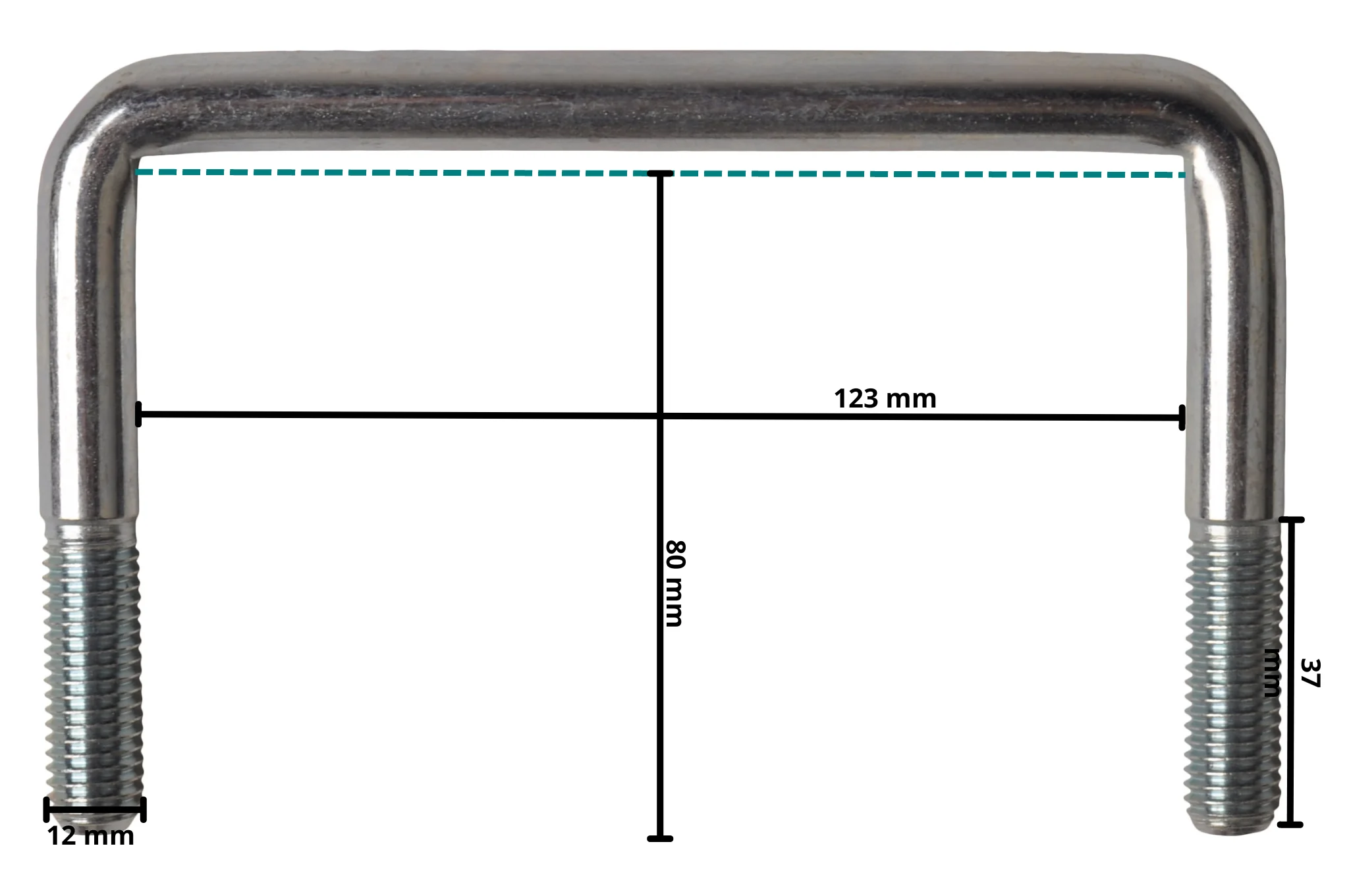 U-Bolzen / Zugöse M12 80x123 mm - Image 3