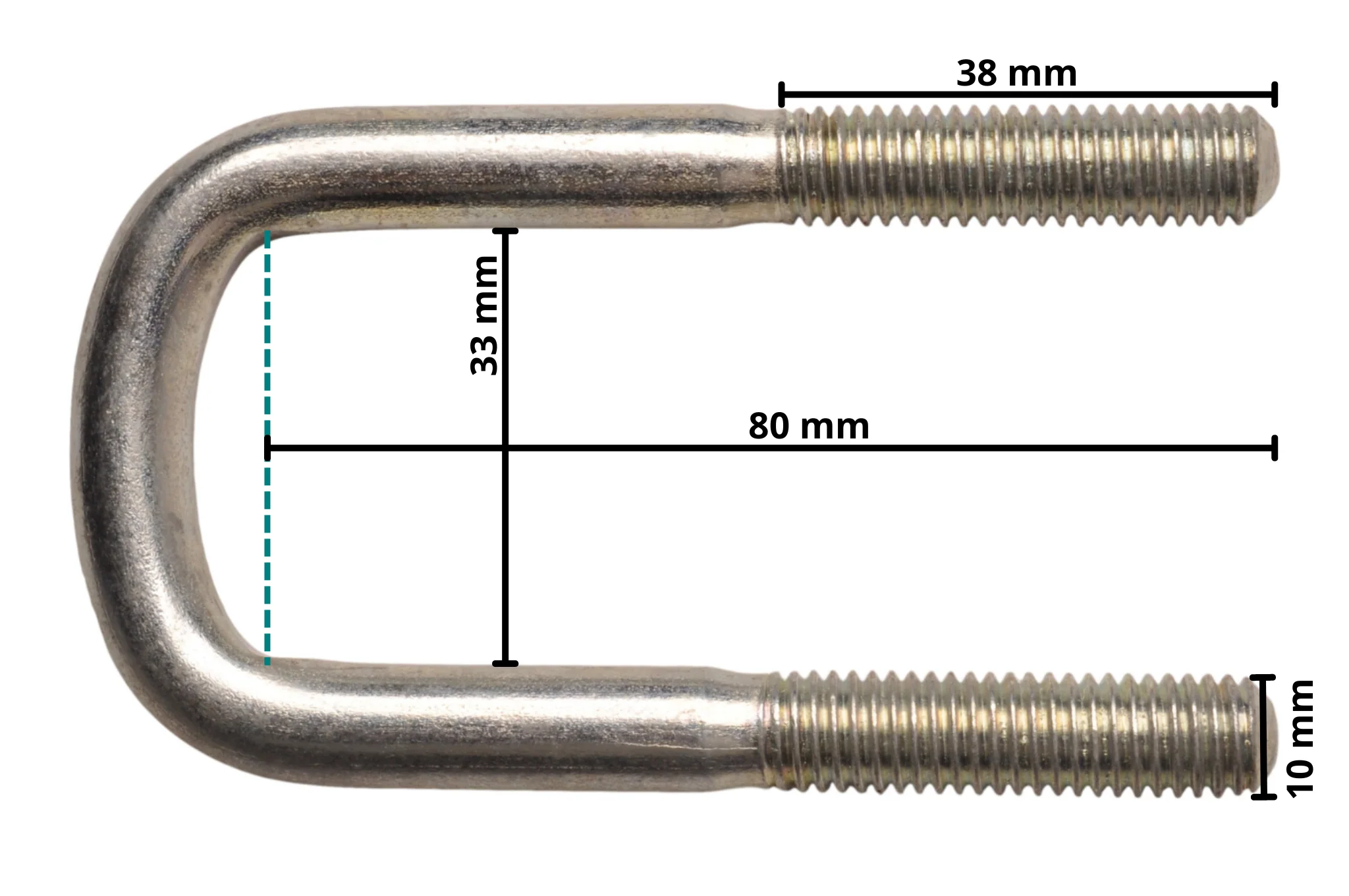 U-Bolzen / Zugöse M10 80x33 mm - Image 4